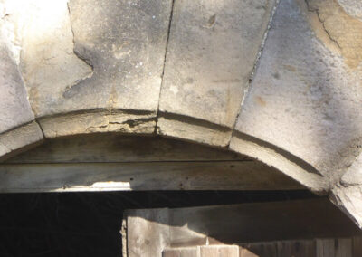 Detalle del bocel del arco de entrada
